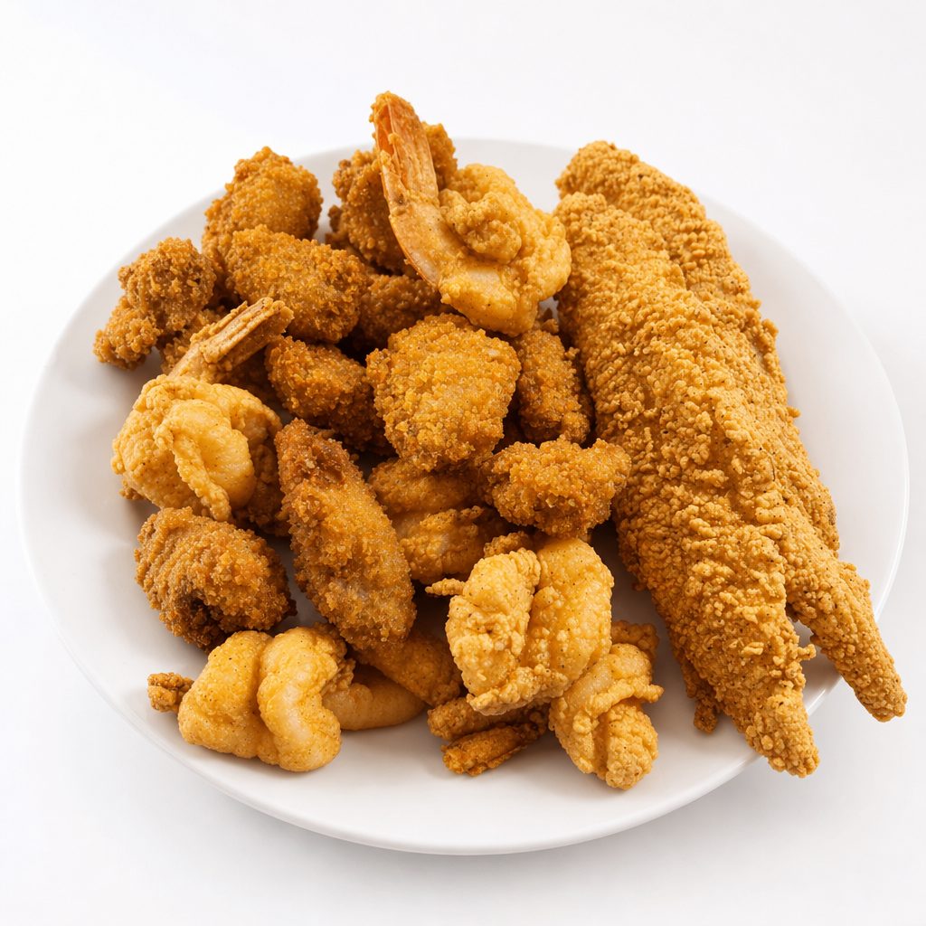 Fish, Shrimp & Oyster Platter.