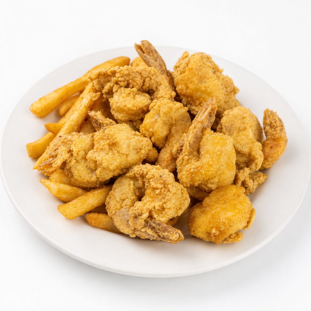 6 Fried Shrimp.