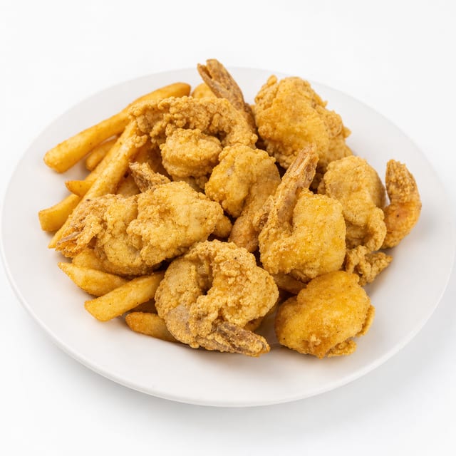 6 Fried Shrimp.