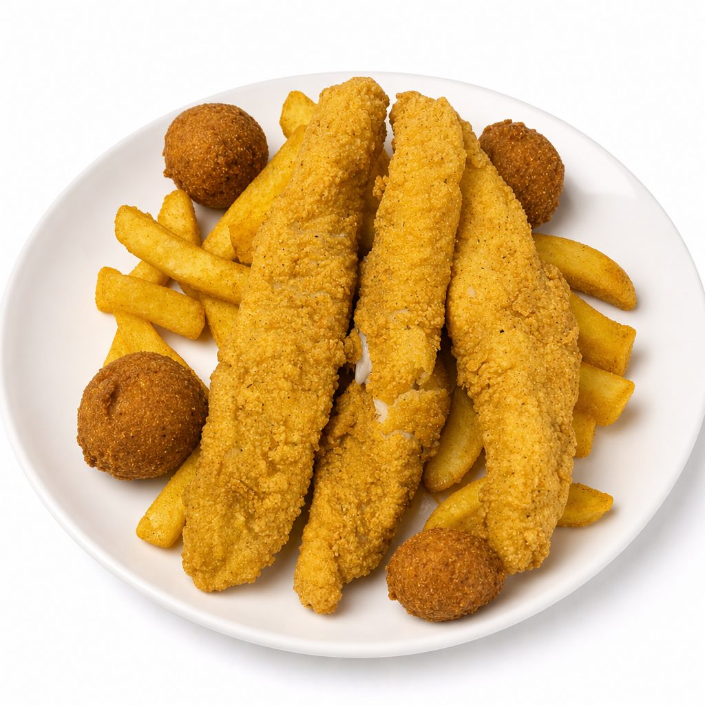 Louisiana Cajun Fried Fish.