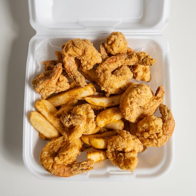 12 Fried Shrimp.