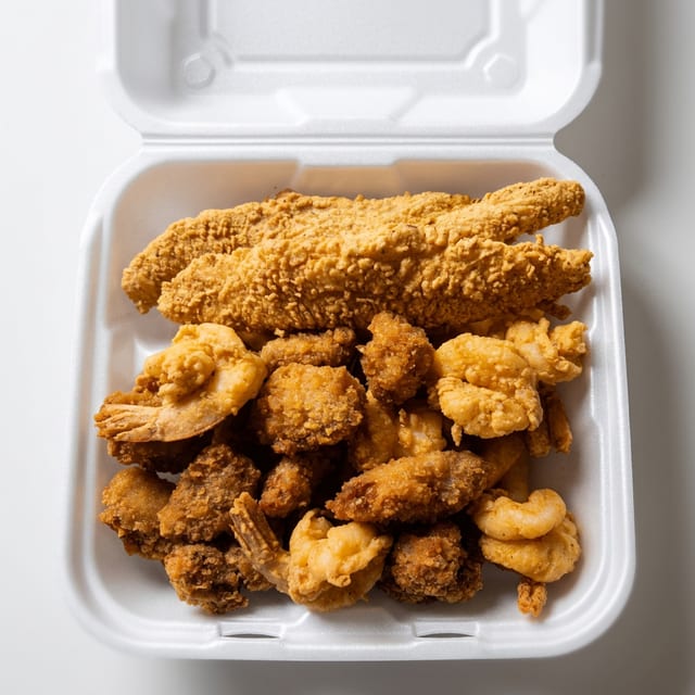 Fish, Shrimp & Oyster Platter.